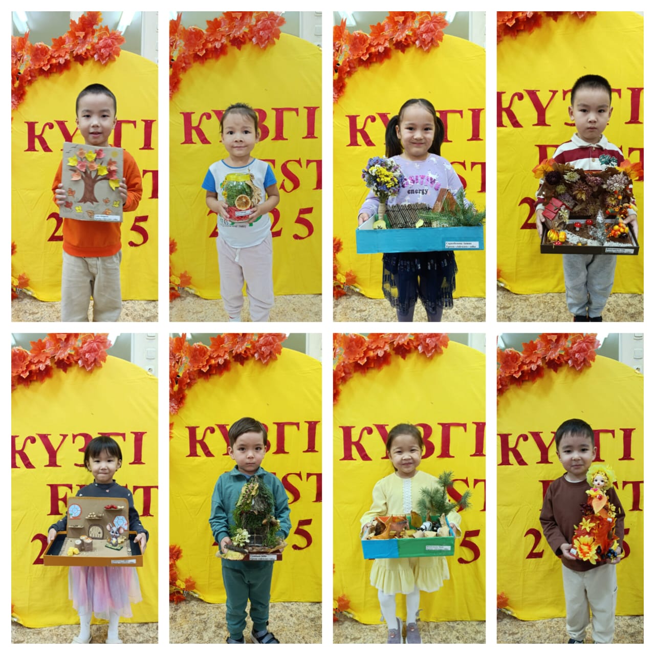 Ересек "Айгөлек"  тобы  "Күзгі көрме"  Мақсаты: Күз мезгілінің ерекшеліктерін таныту, табиғат сұлулығын дәріптеу.  Балалардың шығармашылық қабілеттерін дамыту, өнерге, еңбекке баулу.